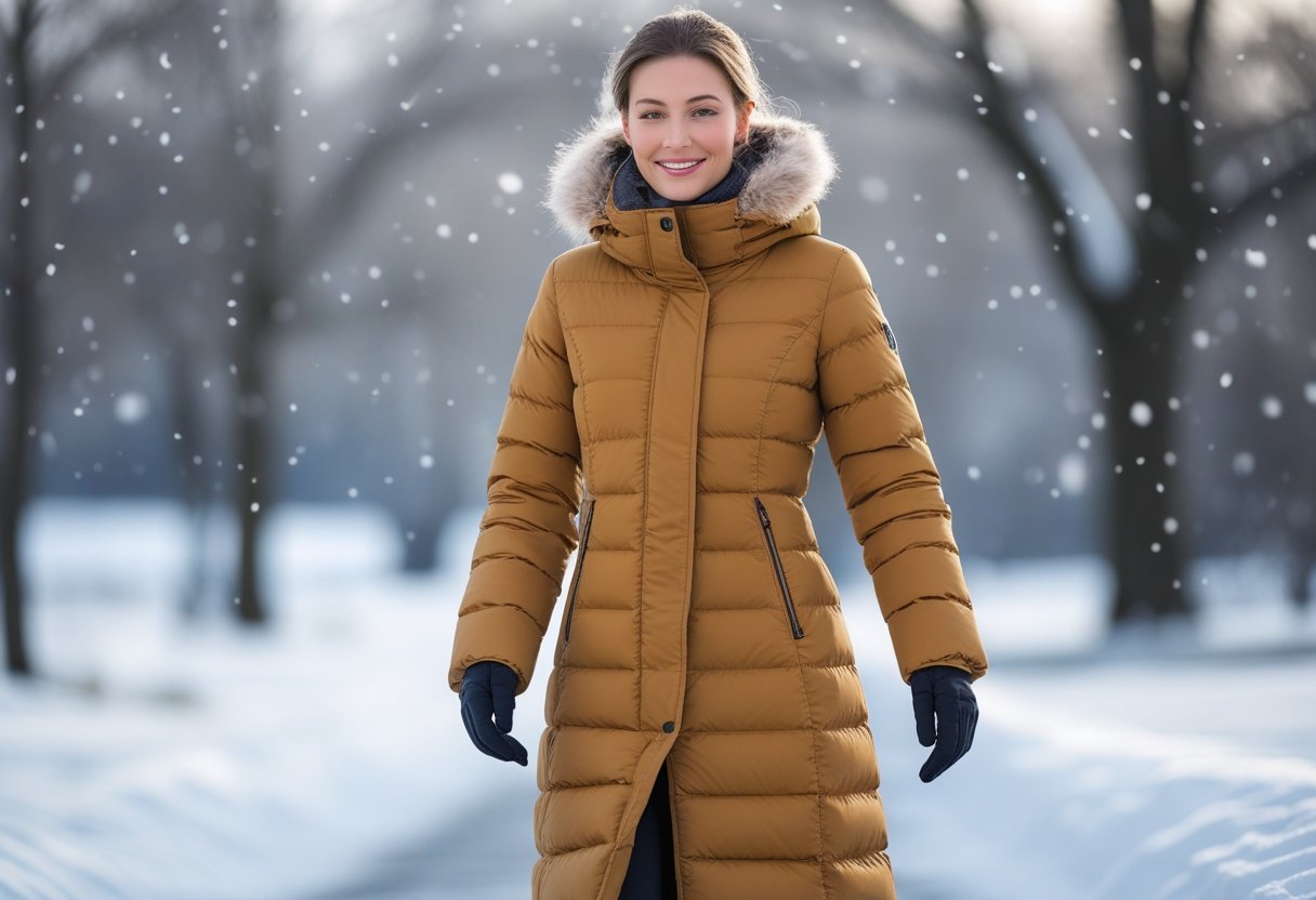 Hold varmen med en lang dynejakke til vinterbrug